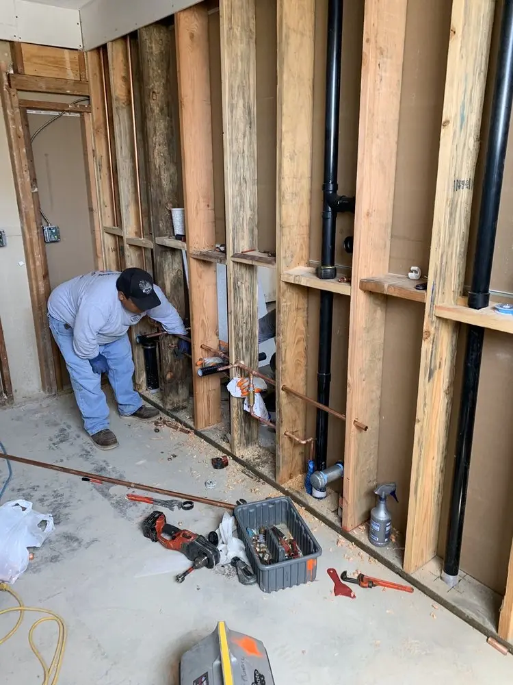 Commercial rough-in plumbing for Water Heater Replacement in Colony Ln